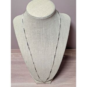 Vintage Sarah Coventry Silver Tone link chain, minimalist geometric design Shiny